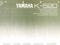 Yamaha K-520 - Owners Manual 